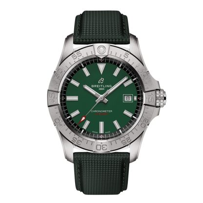 Breitling Avenger Automatic 42mm Mens Watch Green Leather A17328101L1X1