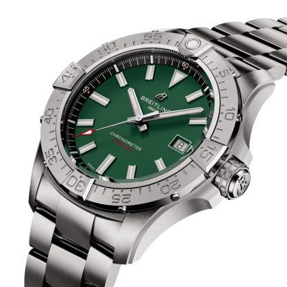 Breitling Avenger Automatic 42mm Mens Watch Green Stainless Steel A17328101L1A1 - Image 3