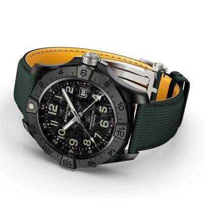 Breitling Avenger Automatic 44 mm Night Mission Mens Watch Green Leather S32320101B1X1 - Image 3
