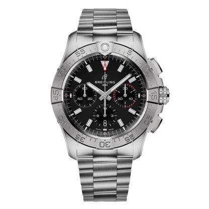 Breitling Avenger B01 Chronograph 42 Mens Watch Black Stainless Steel AB0146101B1A1