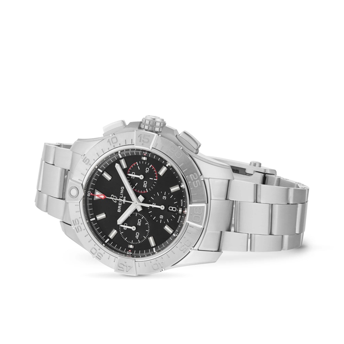Breitling Avenger Chronograph B01 44mm Mens Watch Black Stainless Steel AB0147101B1A1 - Image 3