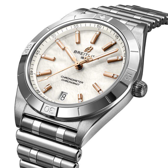 Breitling Chronomat Automatic 36 Stainless Steel Mother of Pearl Watch A10380101A4A1 - Image 2