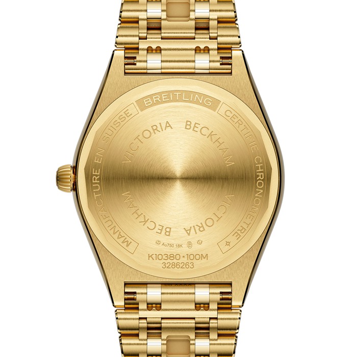 Breitling Chronomat Automatic 36mm Victoria Beckham Limited Edition Ladies Watch Peppermint Yellow Gold K103801A1L1K1 - Image 2