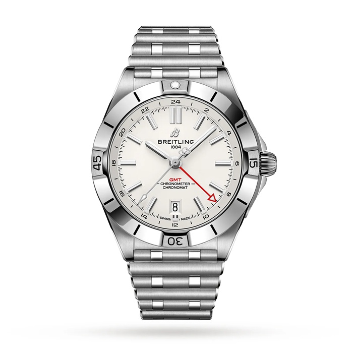 Breitling Chronomat Automatic GMT 40 White Dial Watch A32398101A1A1