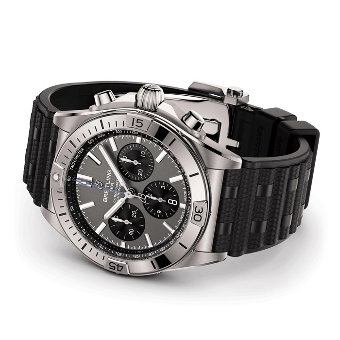 Breitling Chronomat B01 42mm Mens Watch Grey Rubber EB0134101M1S1 - Image 4