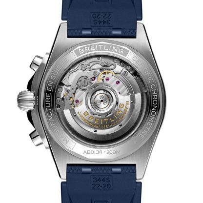 Breitling Chronomat B01 Chronograph 42mm Mens Watch Blue Rubber AB0134101C1S1 - Image 2