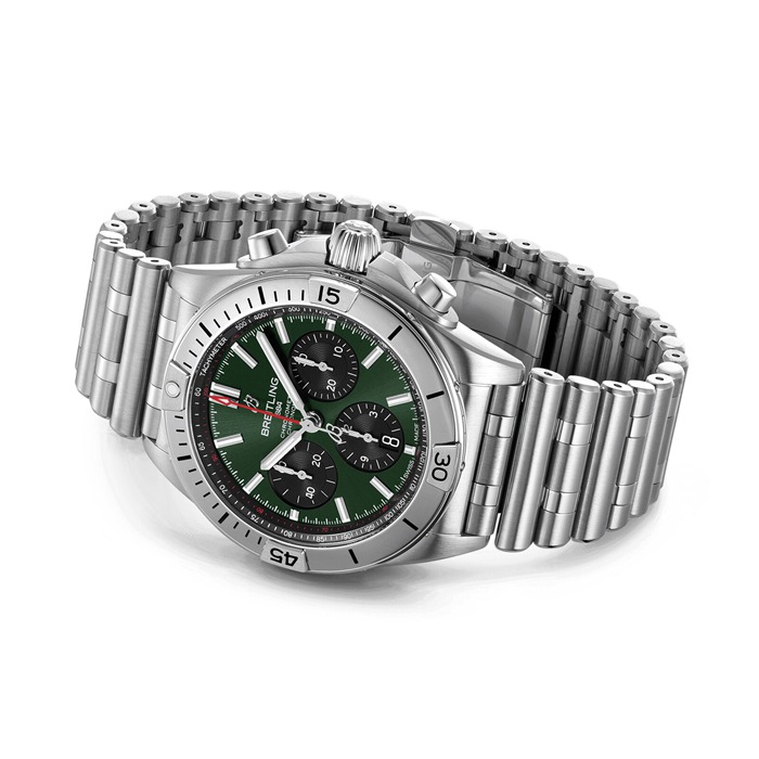 Breitling Chronomat B01 Chronograph 42mm Mens Watch Green AB0134101L2A1 - Image 4