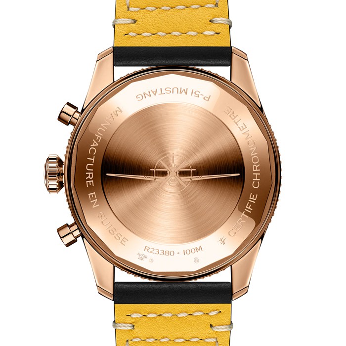 Breitling Classic AVI Chronograph 42 P-51 Mustang 18K Red Gold Leather Strap Watch R233801A1B1X1 - Image 2