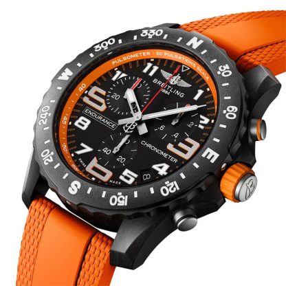 Breitling Endurance Pro 44mm Mens Watch Orange Rubber X82310A51B1S2 - Image 2