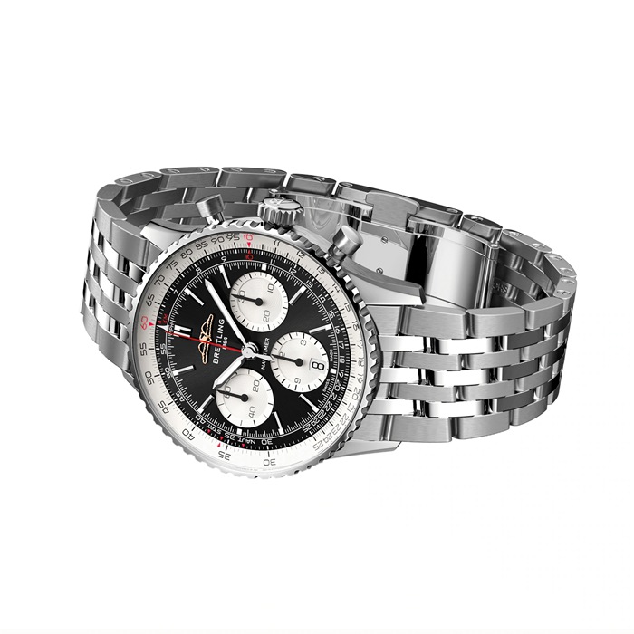Breitling Navitimer B01 Chronograph 41mm Mens Watch Black Stainless Steel AB0139211B1A1 - Image 3