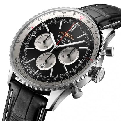 Breitling Navitimer B01 Chronograph 46 Stainless Steel Leather Strap Watch AB0137211B1P1 - Image 2