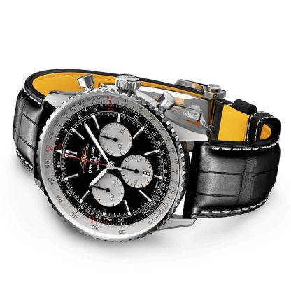 Breitling Navitimer B01 Chronograph 46 Stainless Steel Leather Strap Watch AB0137211B1P1 - Image 3
