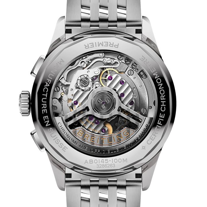 Breitling Premier B01 Chronograph 42mm Mens Watch Cream Stainless Steel AB0145211G1A1 - Image 2