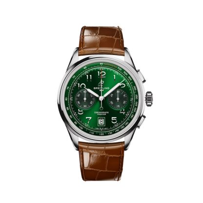 Breitling Premier B01 Chronograph 42mm Mens Watch Green AB0145371L1P1