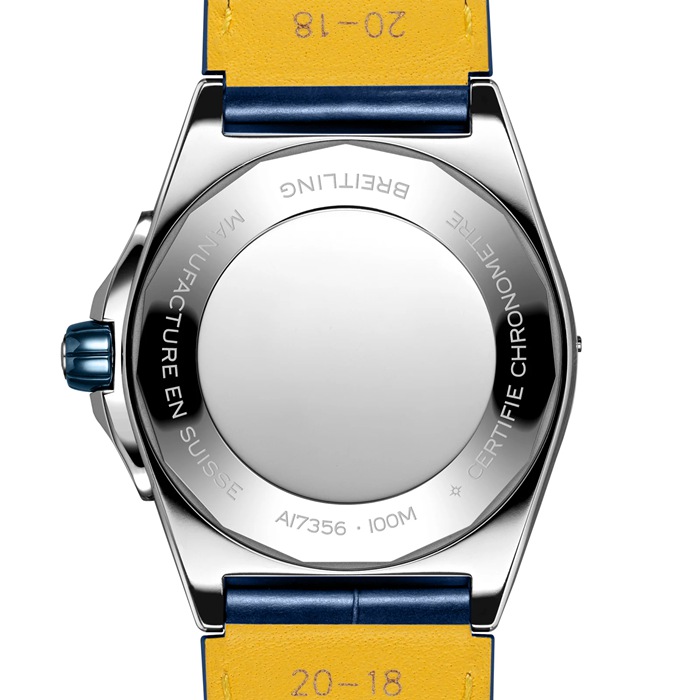 Breitling Super Chronomat Automatic 38 Blue Leather Strap Watch A17356531C1P1 - Image 2