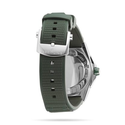Breitling Super Chronomat Automatic 38 Green Stainless Steel & 18ct Rose Gold Rubber Strap Watch U17356531L1S1 - Image 4