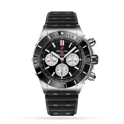 Breitling Super Chronomat B01 44 Stainless Steel Rubber Strap Watch AB0136251B1S1