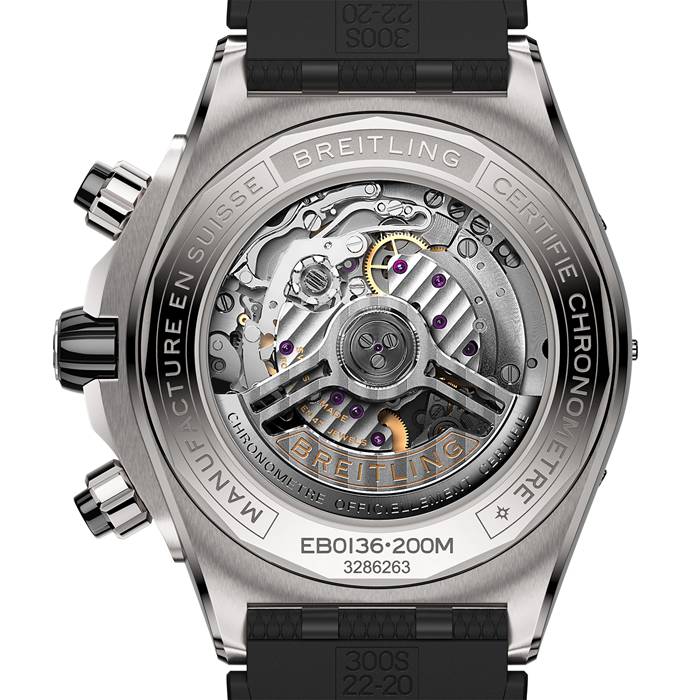 Breitling Super Chronomat B01 44mm Mens Watch Grey Rubber EB0136251M1S1 - Image 2