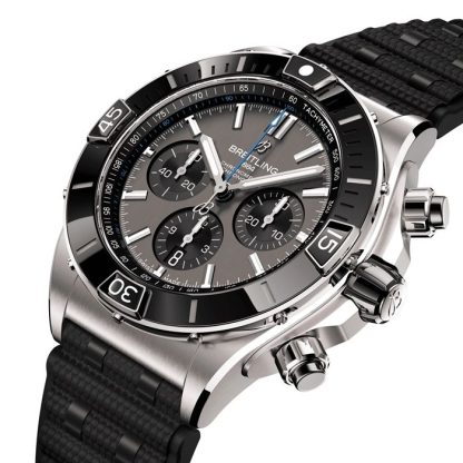 Breitling Super Chronomat B01 44mm Mens Watch Grey Rubber EB0136251M1S1 - Image 3