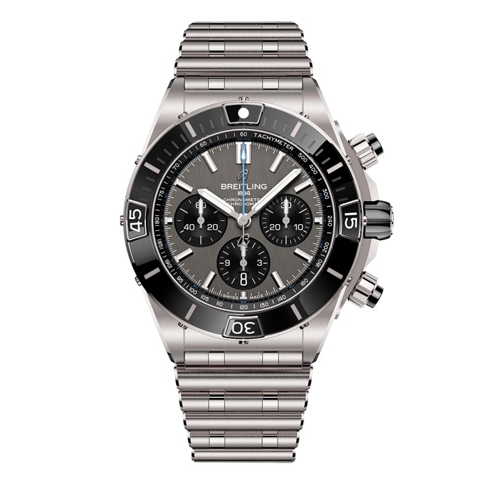 Breitling Super Chronomat B01 44mm Mens Watch Grey Titanium EB0136251M1E1