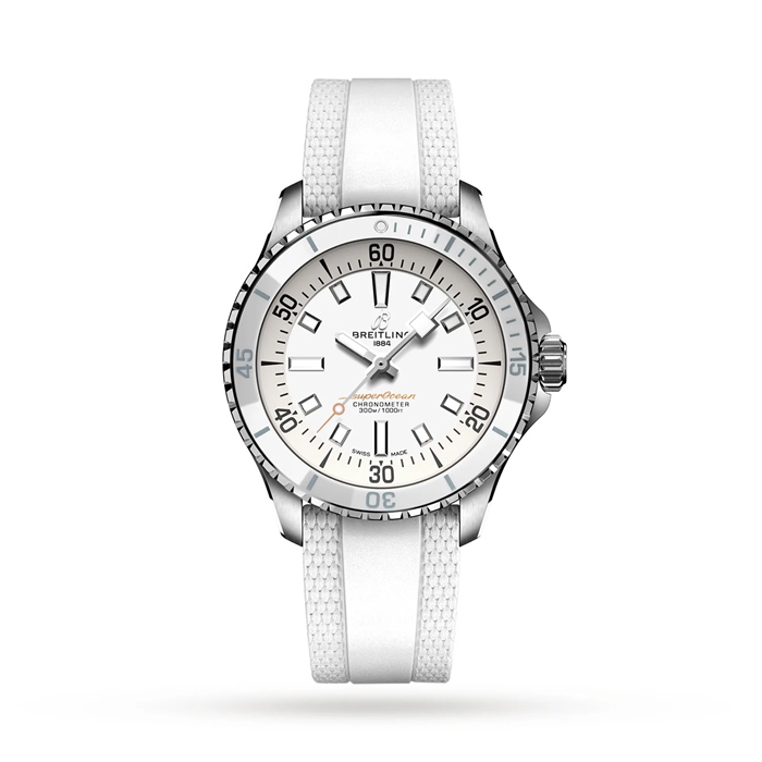 Breitling Superocean Automatic 36 Stainless Steel Rubber Strap Watch A17377211A1S1