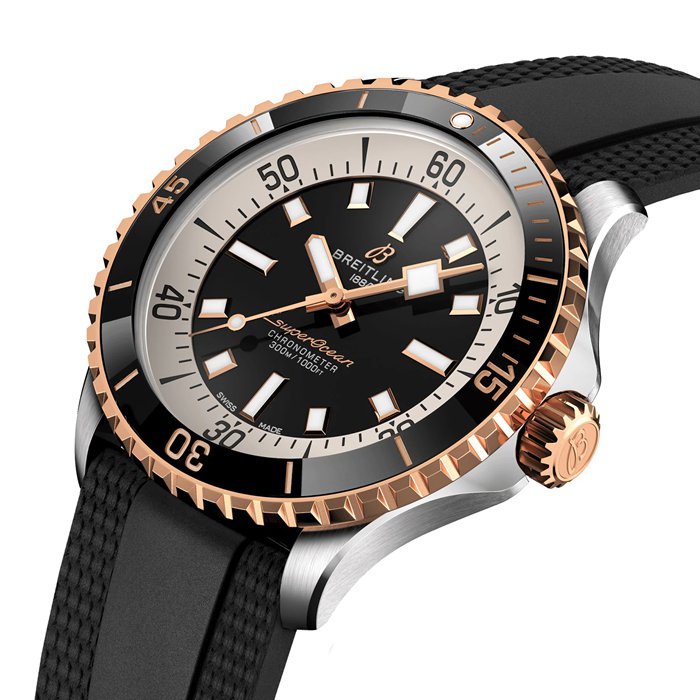 Breitling Superocean Automatic 42 Stainless Steel & 18k Red Gold Watch U17375211B1S1 - Image 2
