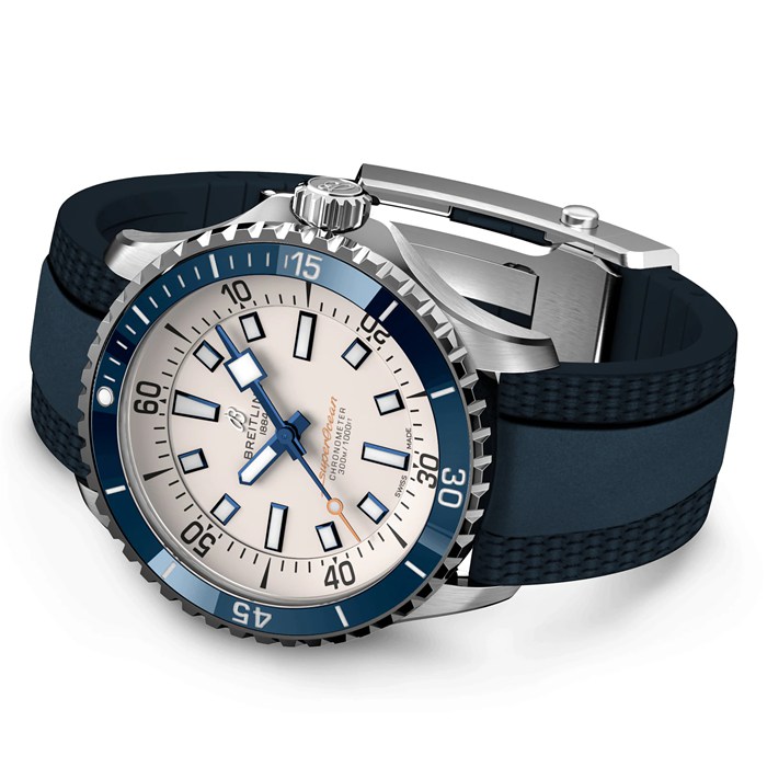Breitling Superocean Automatic 42 Stainless Steel Rubber Strap Watch A17375E71G1S1 - Image 4