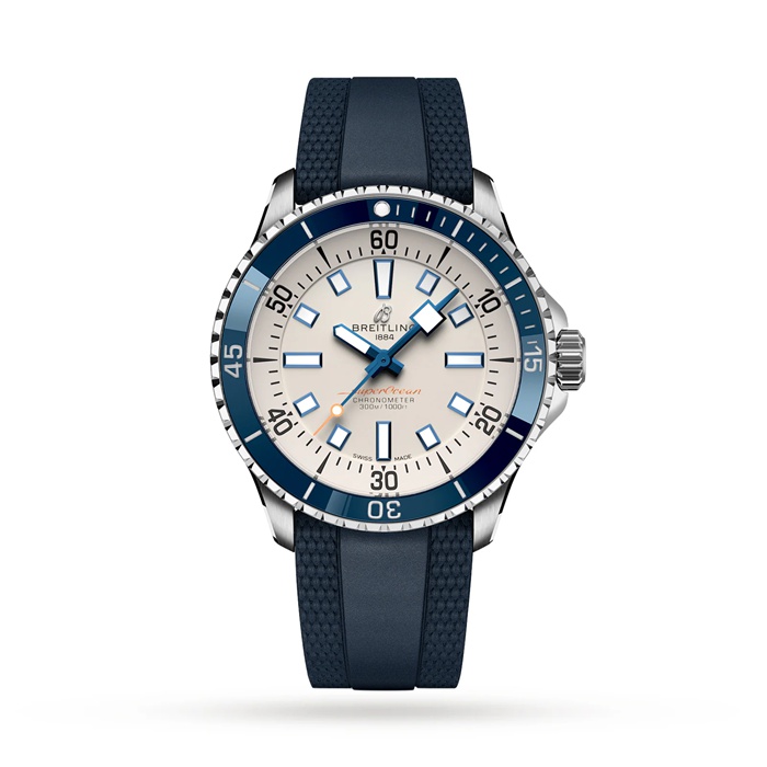 Breitling Superocean Automatic 42 Stainless Steel Rubber Strap Watch A17375E71G1S1