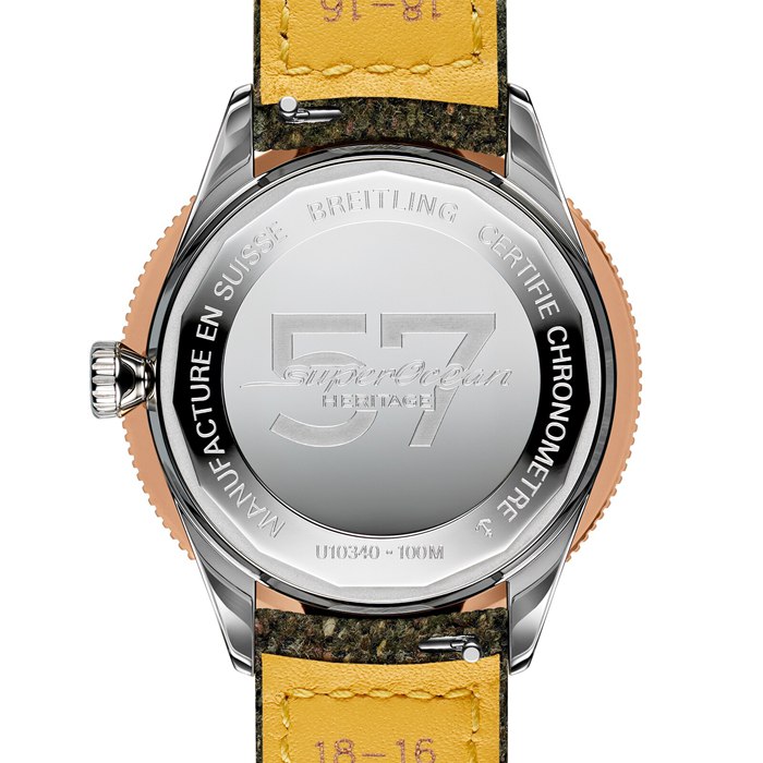 Breitling Superocean Heritage '57 Highlands Capsule 38mm Mens Watch Yellow 2 Straps U10340281I1A1 - Image 4