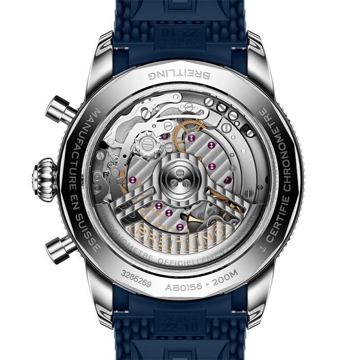 Breitling Superocean Heritage B01 Chronograph 42mm Mens Watch Blue Rubber AB0156161C1S1 - Image 2