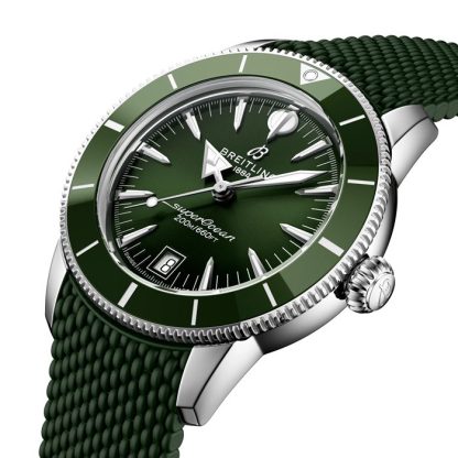 Breitling Superocean Heritage B31 Automatic 40mm Mens Watch Green Rubber AB3110361L1S1 - Image 3