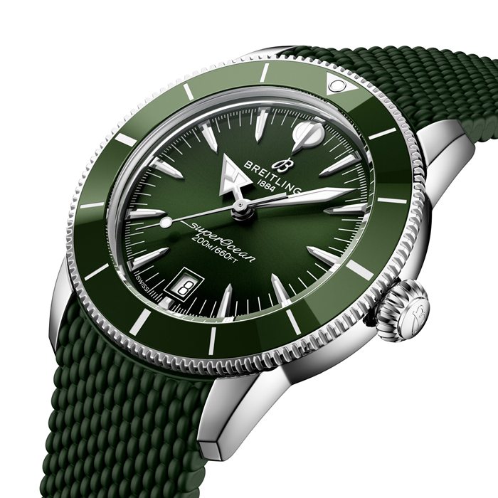 Breitling Superocean Heritage B31 Automatic 42mm Mens Watch Green Rubber AB3111361L1S1 - Image 3