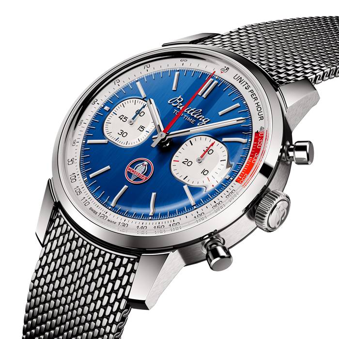 Breitling Top Time B01 Classic Cars Shelby Cobra 41mm Mens Watch Mesh Strap AB01763A1C1A1 - Image 2