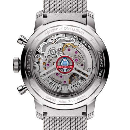 Breitling Top Time B01 Classic Cars Shelby Cobra 41mm Mens Watch Mesh Strap AB01763A1C1A1 - Image 4