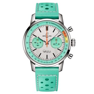 Breitling Top Time B01 Fausto Coppi 41mm Mens Watch Leather AB01768A1A1X1
