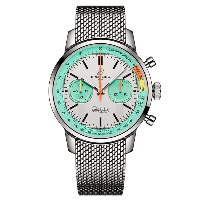Breitling Top Time B01 Fausto Coppi 41mm Mens Watch Stainless Steel AB01768A1A1A1