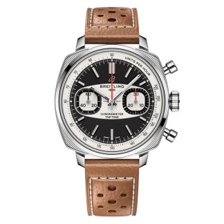 Breitling Top Time B01 Racing 38mm Mens Watch Brown Leather AB01771A1B1X1