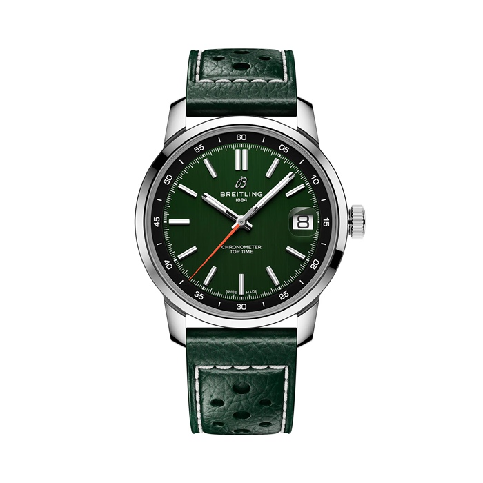 Breitling Top Time B31 38mm Mens Watch Green AB3113171L1X1