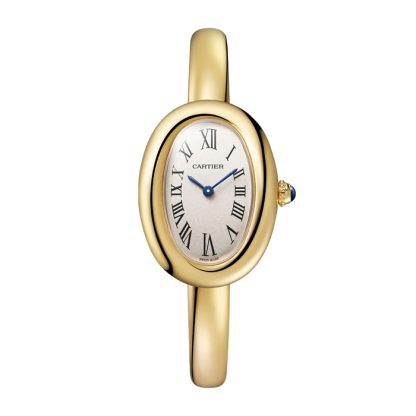 Cartier Baignoire Watch Small Model Size 16 Quartz Movement Yellow Gold Case WGBA0025