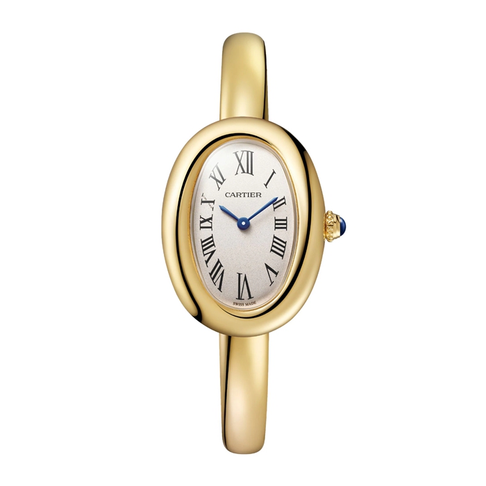 Cartier Baignoire Watch Small Model Size 17 Quartz Movement Yellow Gold Case WGBA0037