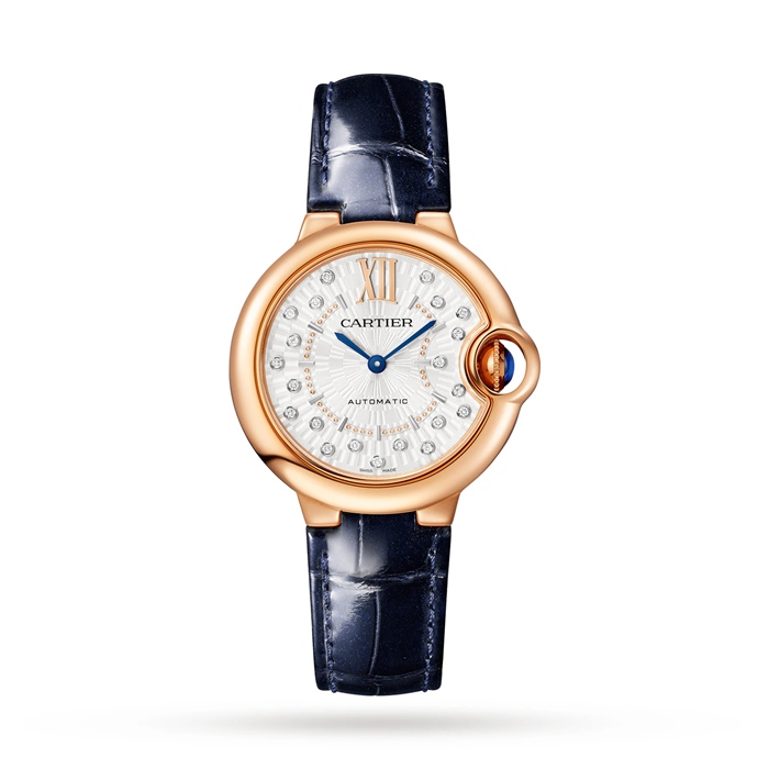 Cartier Ballon Bleu De Cartier Watch 33mm Self-Winding Mechanical Movement Rose Gold WGBB0052