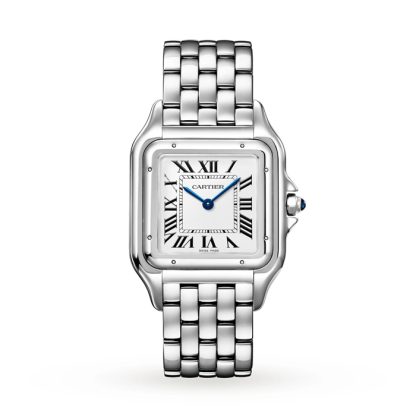 Cartier Panthère De Cartier Watch Large Model Quartz Movement Steel WSPN0011