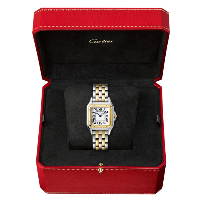 Cartier Panthère De Cartier Watch Medium Model Quartz Movement Yellow Gold Steel W2PN0014 - Image 2