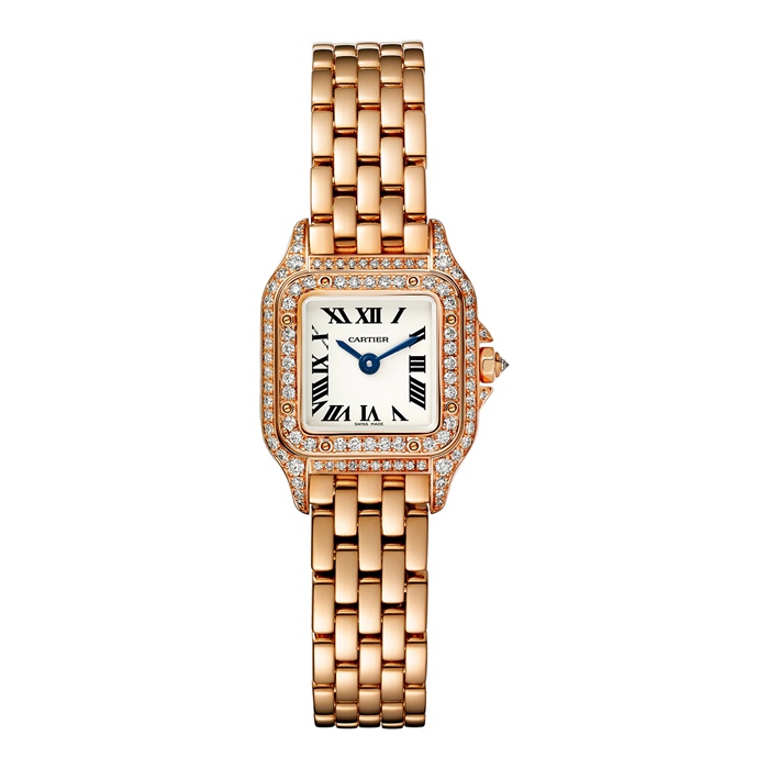 Cartier Panthère De Cartier Watch Mini Model Quartz Movement Rose Gold WJPN0045