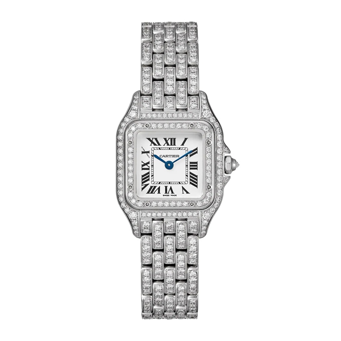 Cartier Panthère De Cartier Watch Small Model Quartz Movement Rhodiumized White Gold Case HPI01129 - Image 2