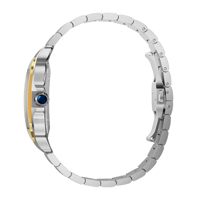Cartier Santos De Cartier Watch Large Model Automatic Winding Steel Case Yellow Gold Interchangeable Leather Strap W2SA0030 - Image 5