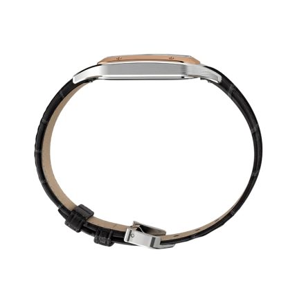 Cartier Santos-Dumont Watch Large Model Quartz Movement Rose Gold Steel Leather W2SA0011 - Image 5