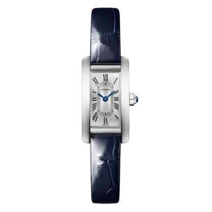 Cartier Tank Américaine Watch Mini Model Quartz Movement Steel Leather WSTA0081