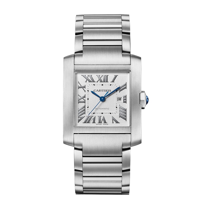 Cartier Tank Française Watch Large Model Automatic Mechanical Movement Steel WSTA0067