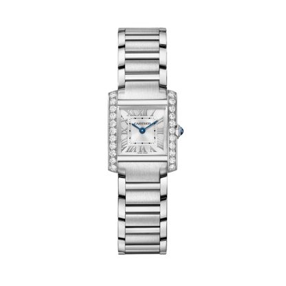 Cartier Tank Francaise Watch Small Model Quartz Movement Steel Case W4TA0029
